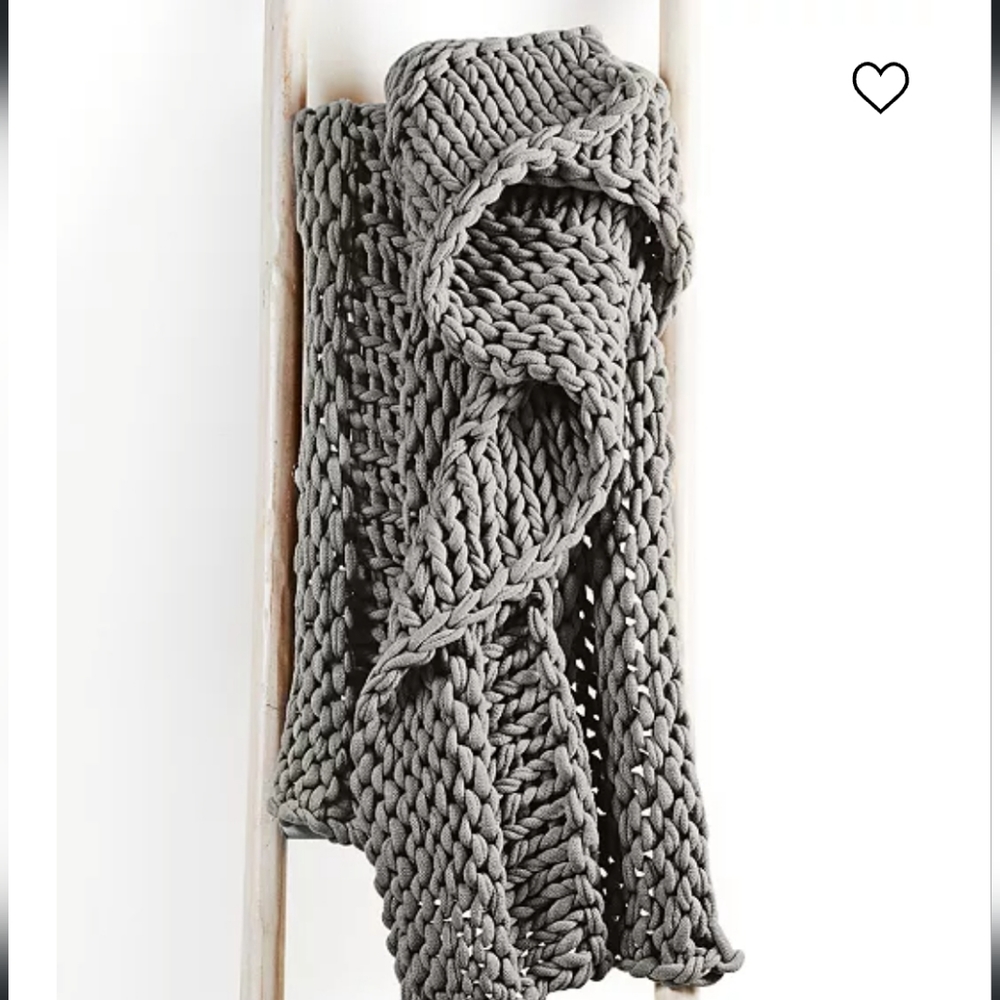 Chunky Knit Throw, 50" x 60"